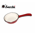Enameled Cast Iron Frying Pan with long handle